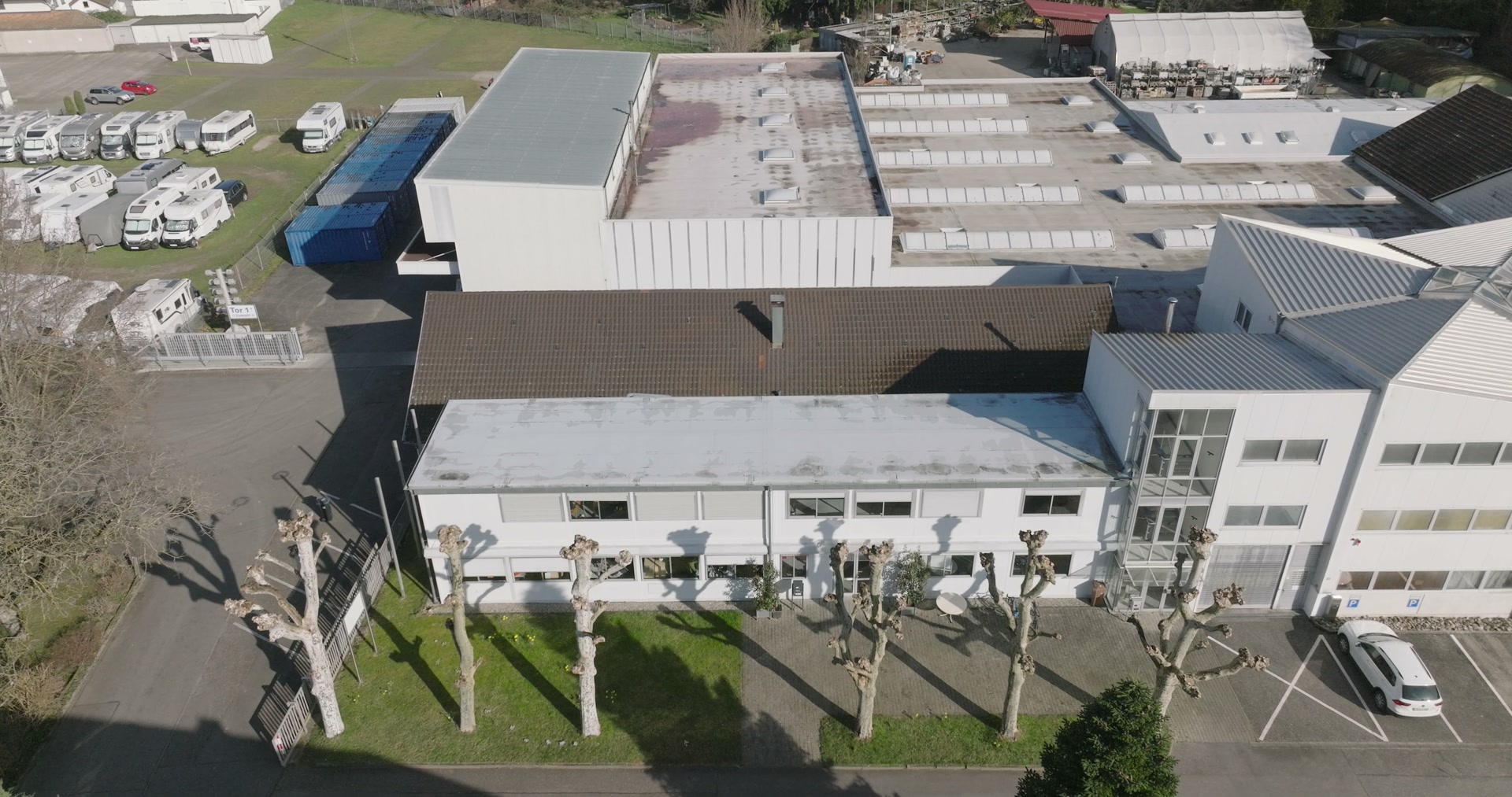 Gewerbepark Freiburg — Luftaufnahme Areal